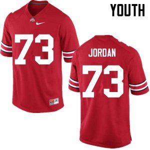 Youth Ohio State Buckeyes #73 Michael Jordan Red Nike NCAA College Football Jersey Winter IYS0544MY